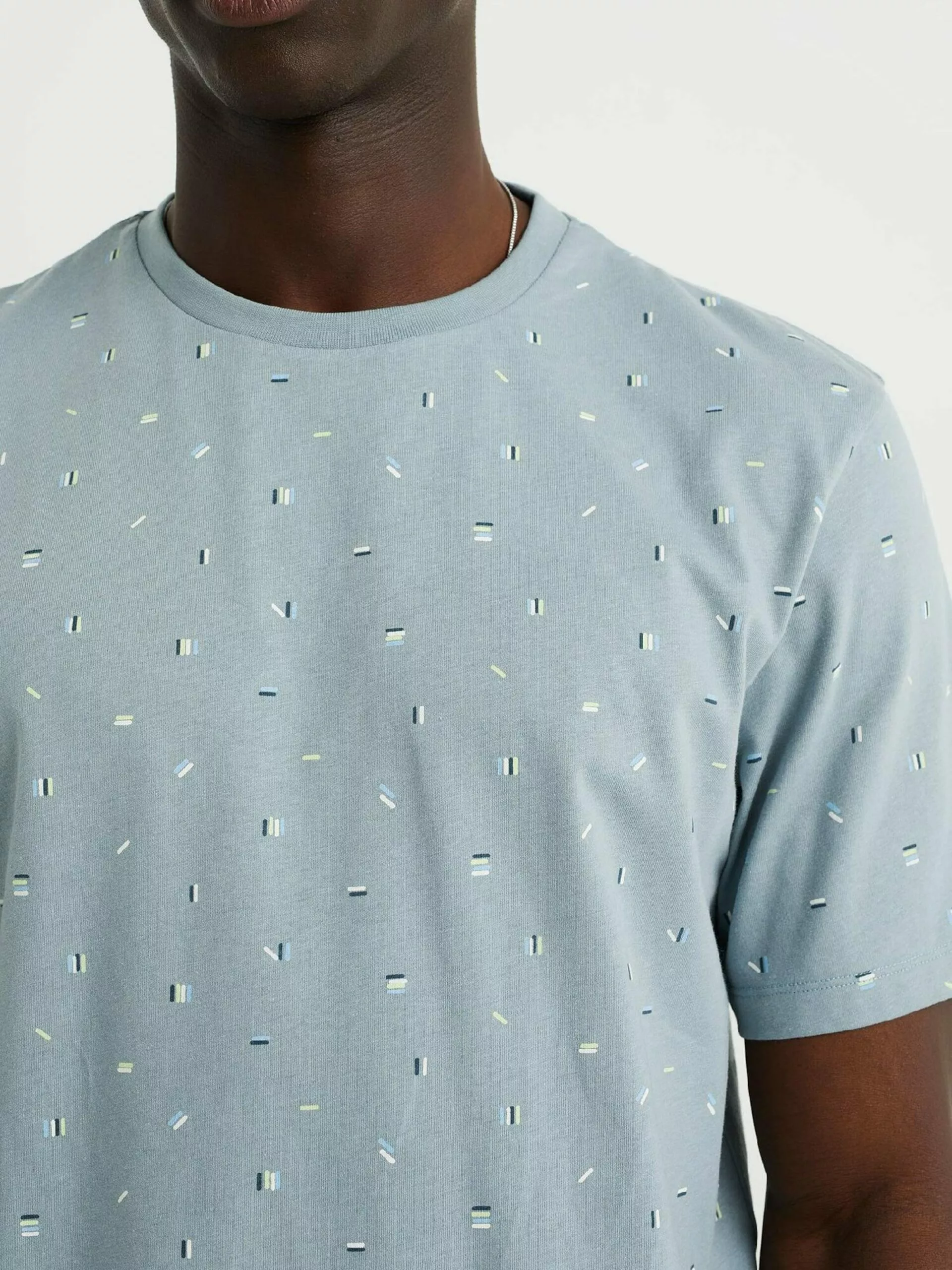 WE FASHION T-shirts T-Shirt Homme Bleu Marine / Bleu Clair 5 WE FASHION T-shirts T-Shirt Homme Bleu Marine / Bleu Clair – Image 5