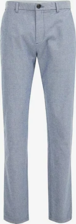 WE FASHION Chinos Coupe Slim Pantalon Chino Homme Bleu Fumé