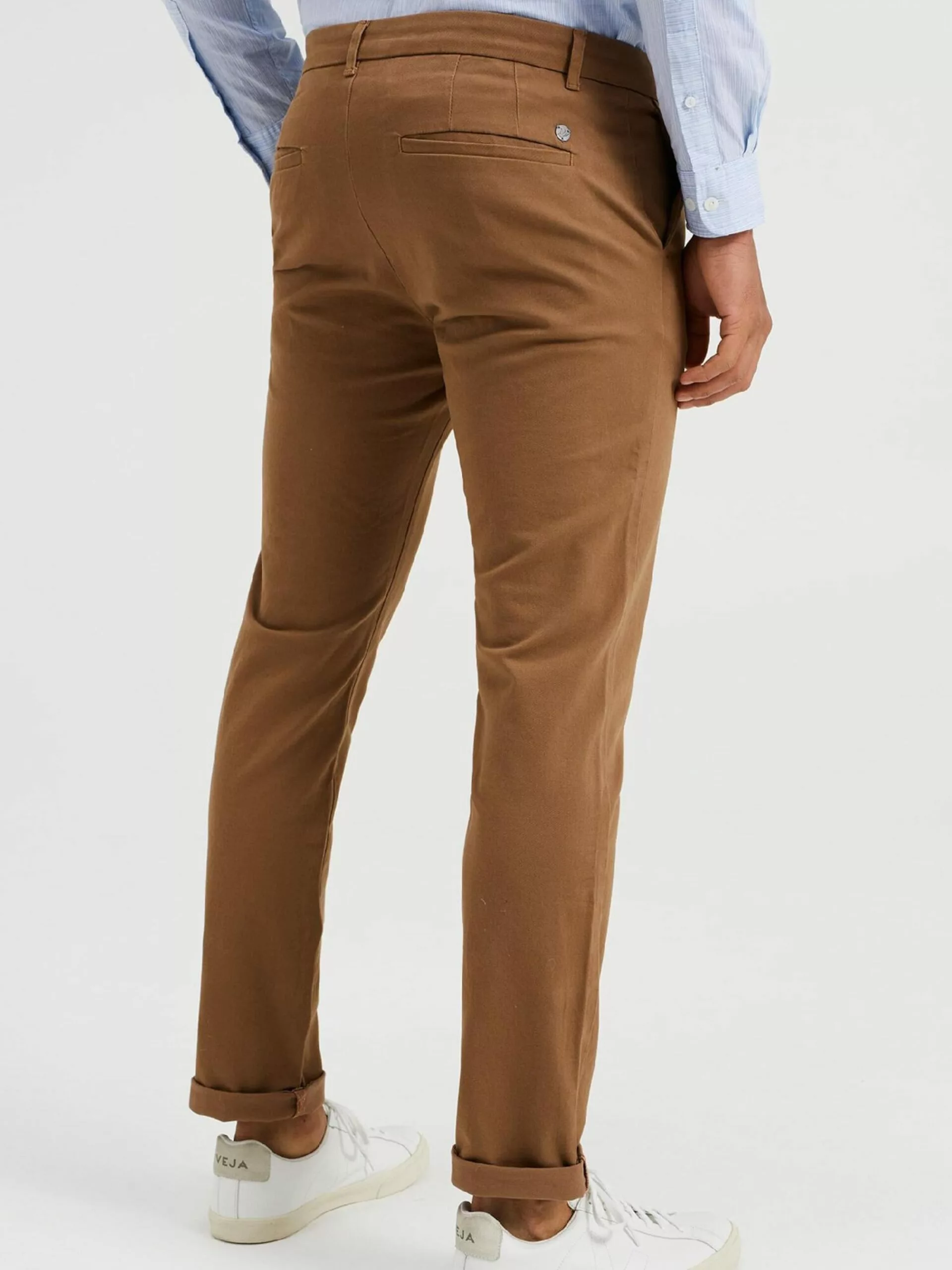 WE FASHION Chinos Coupe Slim Pantalon Chino Homme Noisette 3 WE FASHION Chinos Coupe Slim Pantalon Chino Homme Noisette – Image 3