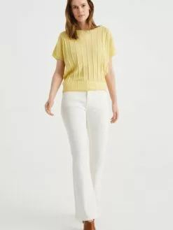 WE FASHION Pulls Maille Fine Pull-over Femme Jaune -WE FASHION Magasin En Ligne fc118b83b97b24294538f813bb2ec482