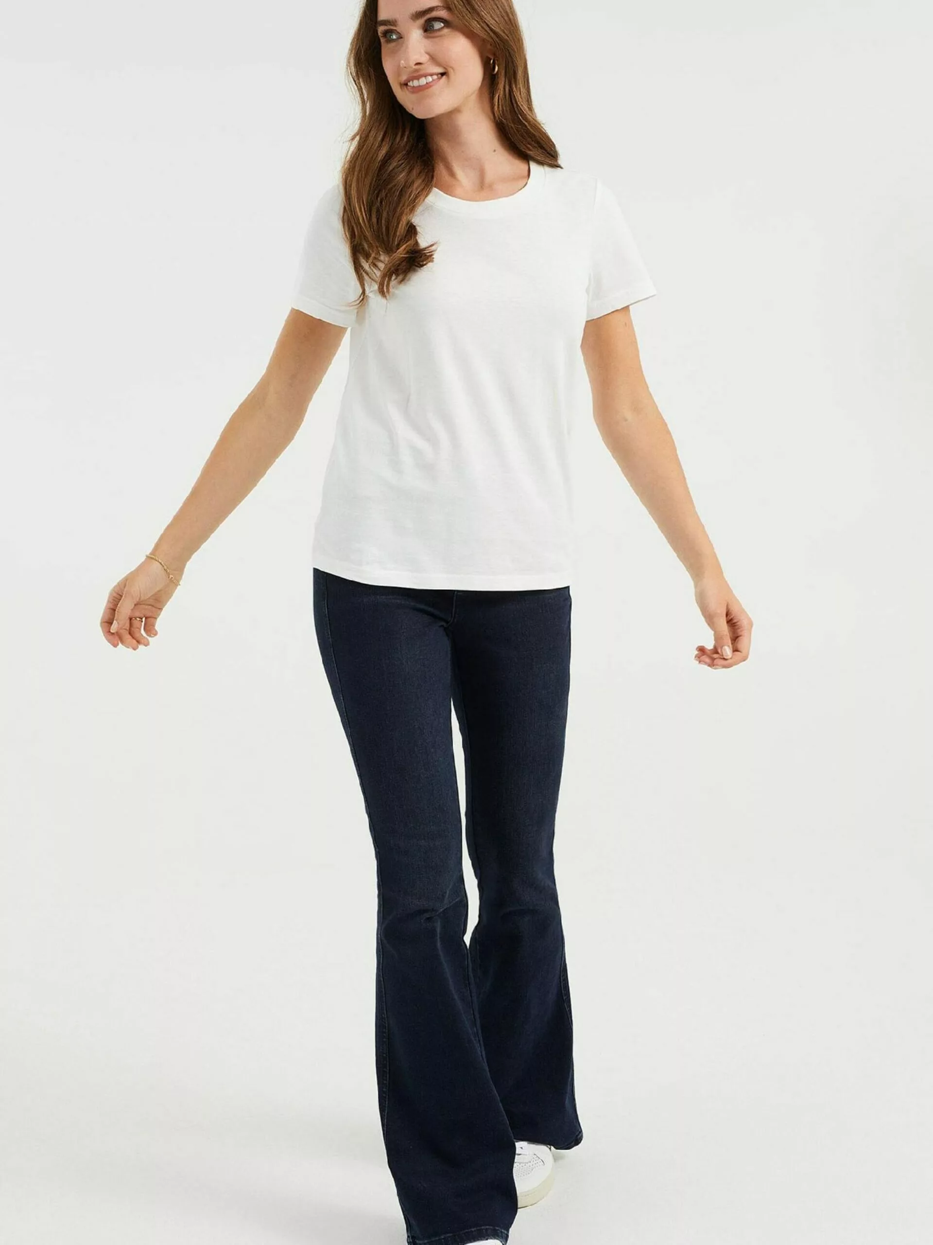 WE FASHION T-shirts T-shirt Femme Blanc 4 WE FASHION T-shirts T-shirt Femme Blanc – Image 4